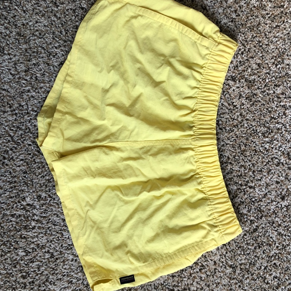 Yellow Patagonia shorts